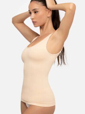Underoutfit Women's Plus Size 2XL 691 Shaping Tank Cami Shapewear Sand Beige